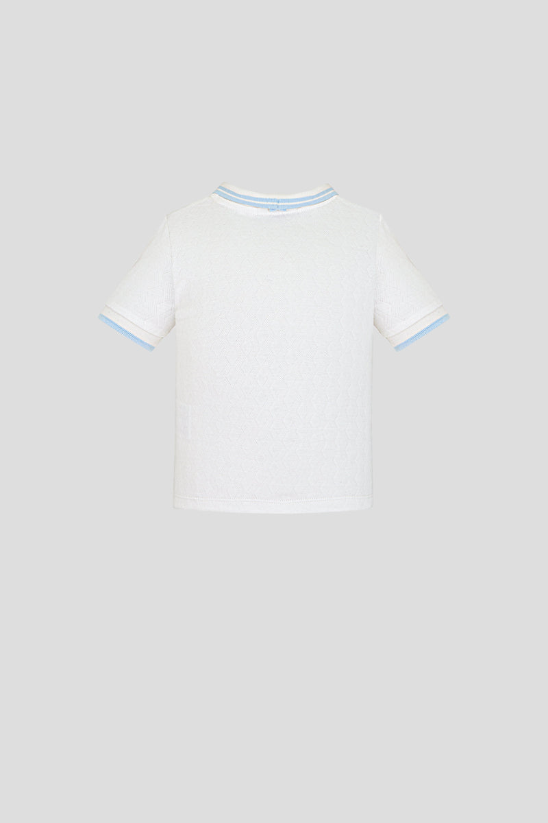 Polo t-shirt, ecru