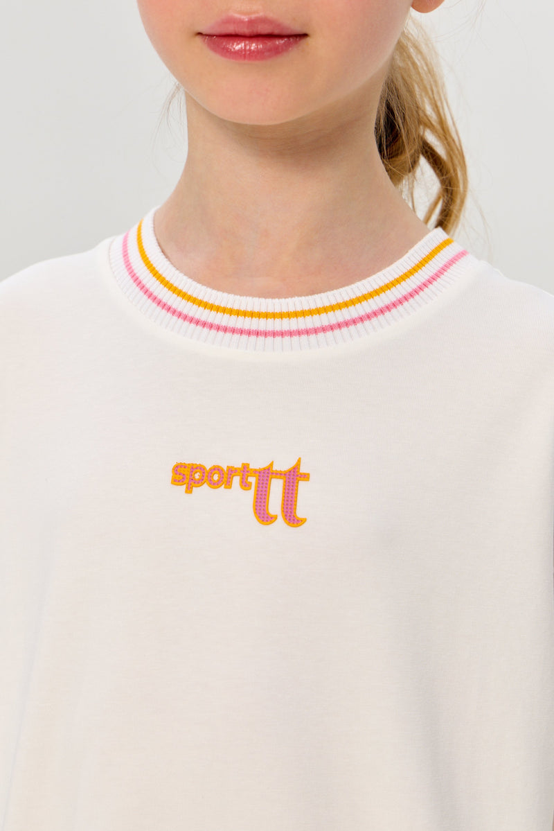 Sports Set White with Embroidery