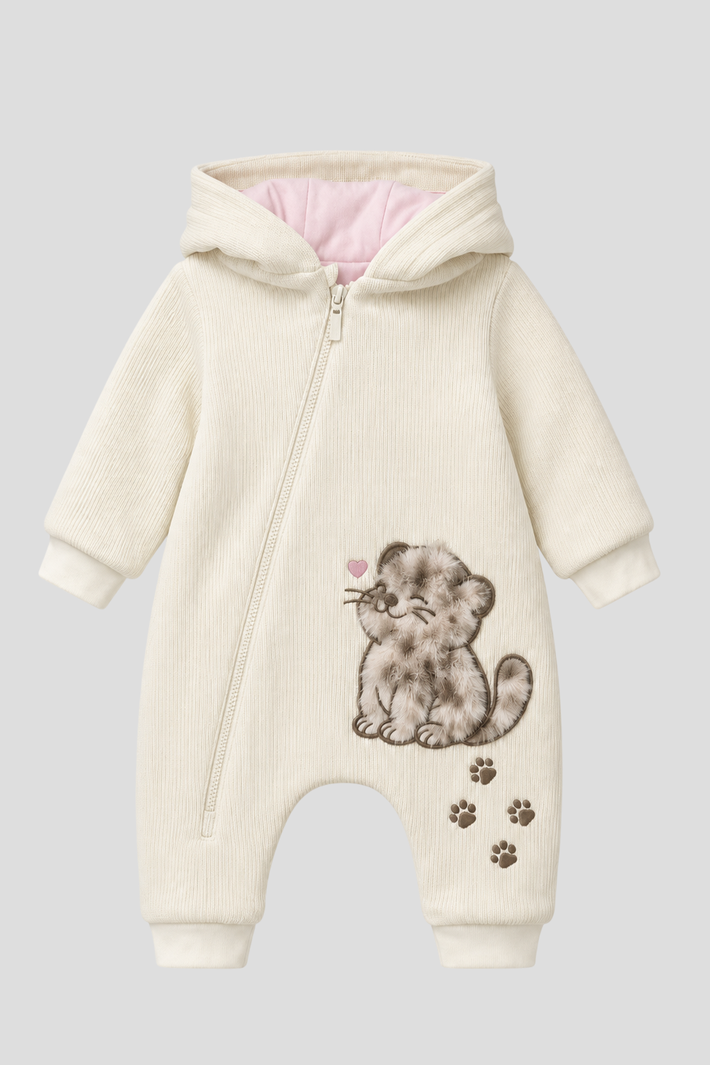 Leopard Applique Overall for baby girl