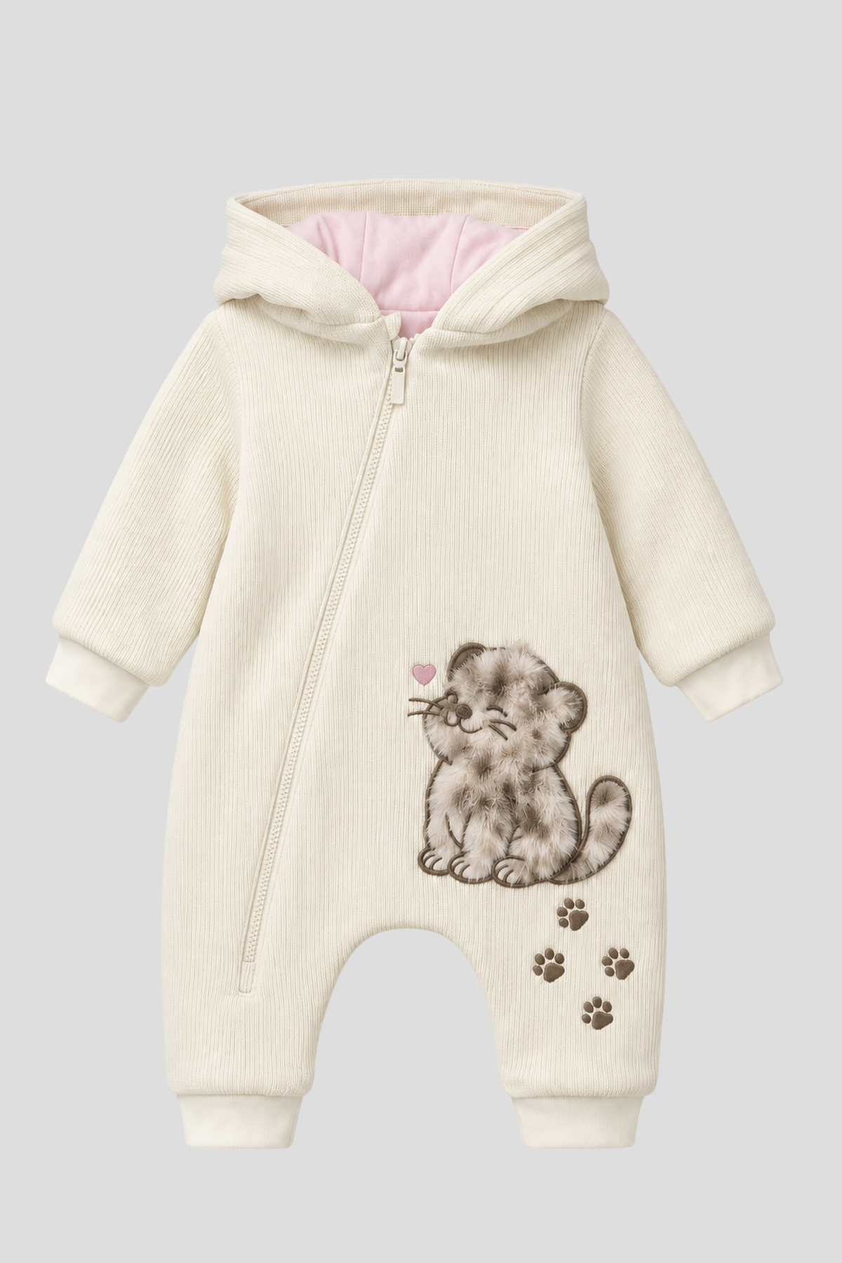 Leopard Applique Overall for baby girl