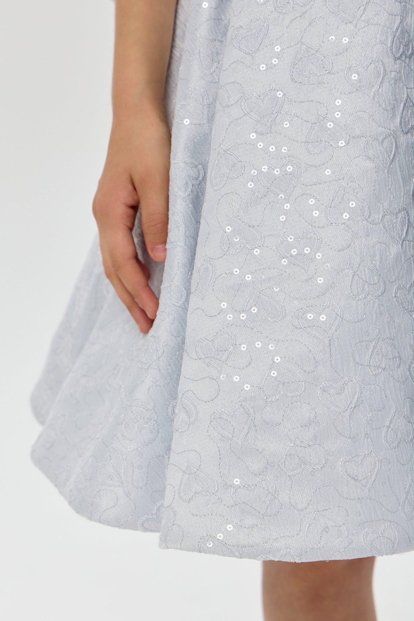 Jacquard Sequins Decorated Dress