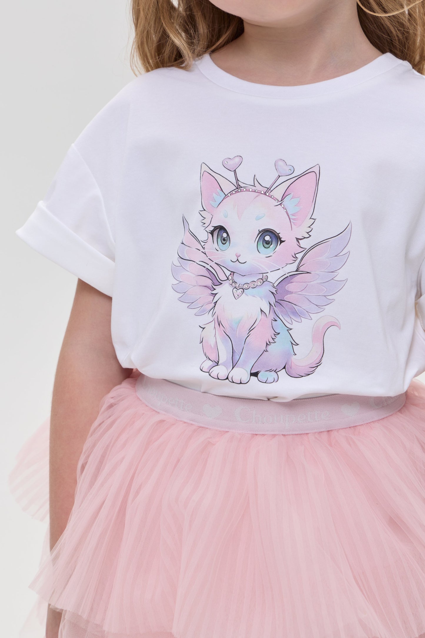 Printed T-Shirt with Decor, ecru