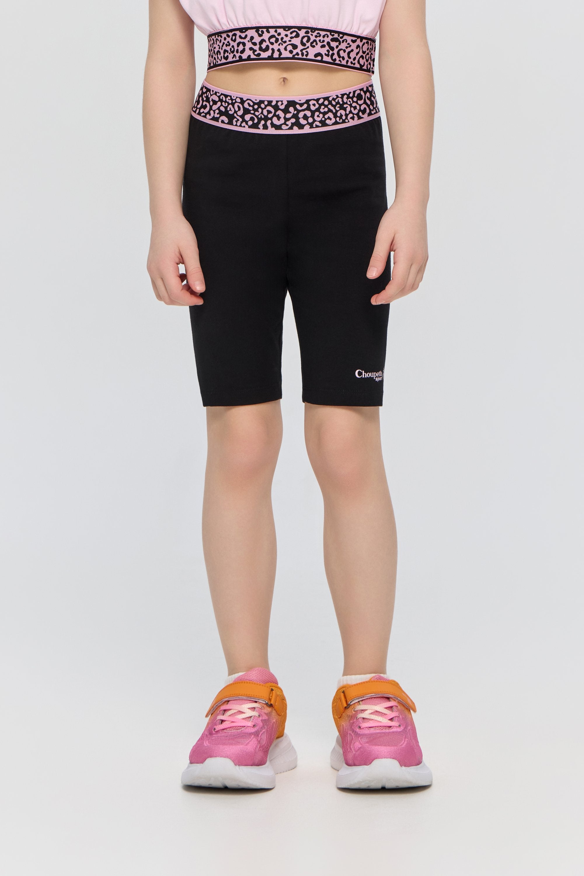 Sports Set Pink Top with Bike Shorts