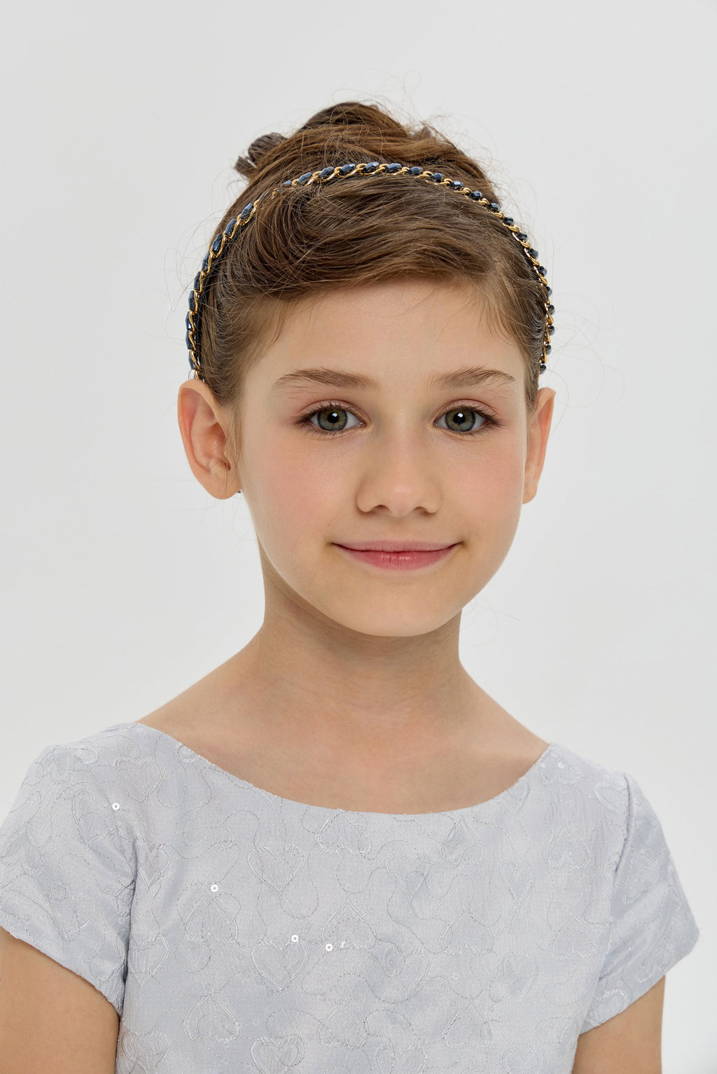 Black and Golden Chain Designed Headband