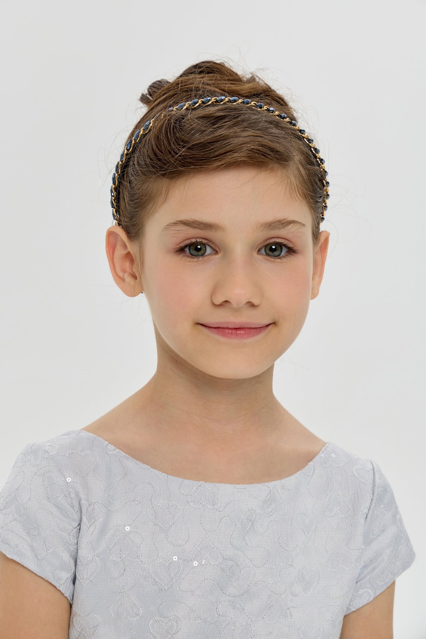 Black and Golden Chain Designed Headband