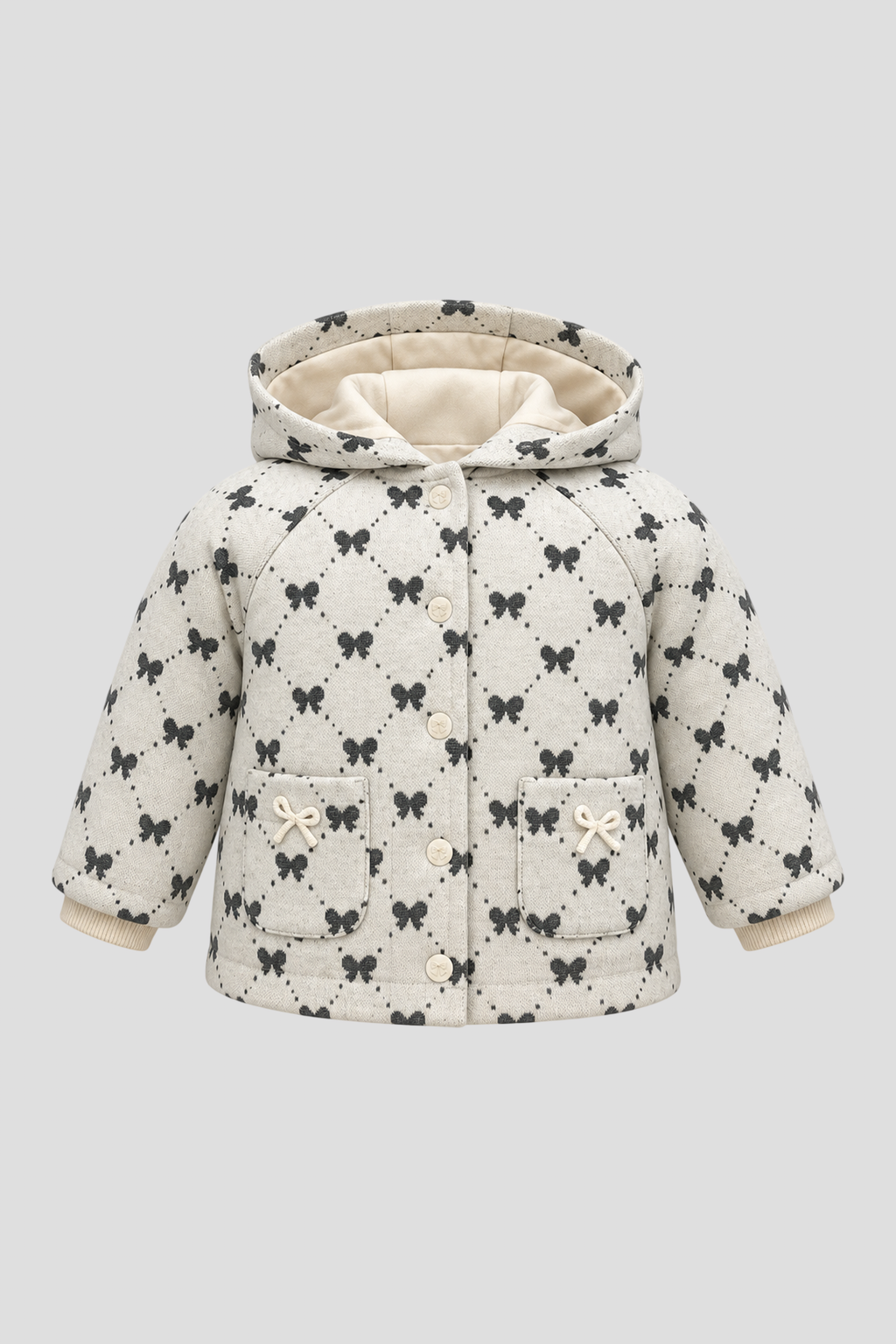 Elegant Bow Set (jacket, trousers) for baby girl
