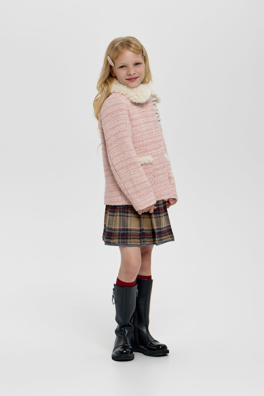 Pink Textured Jacket