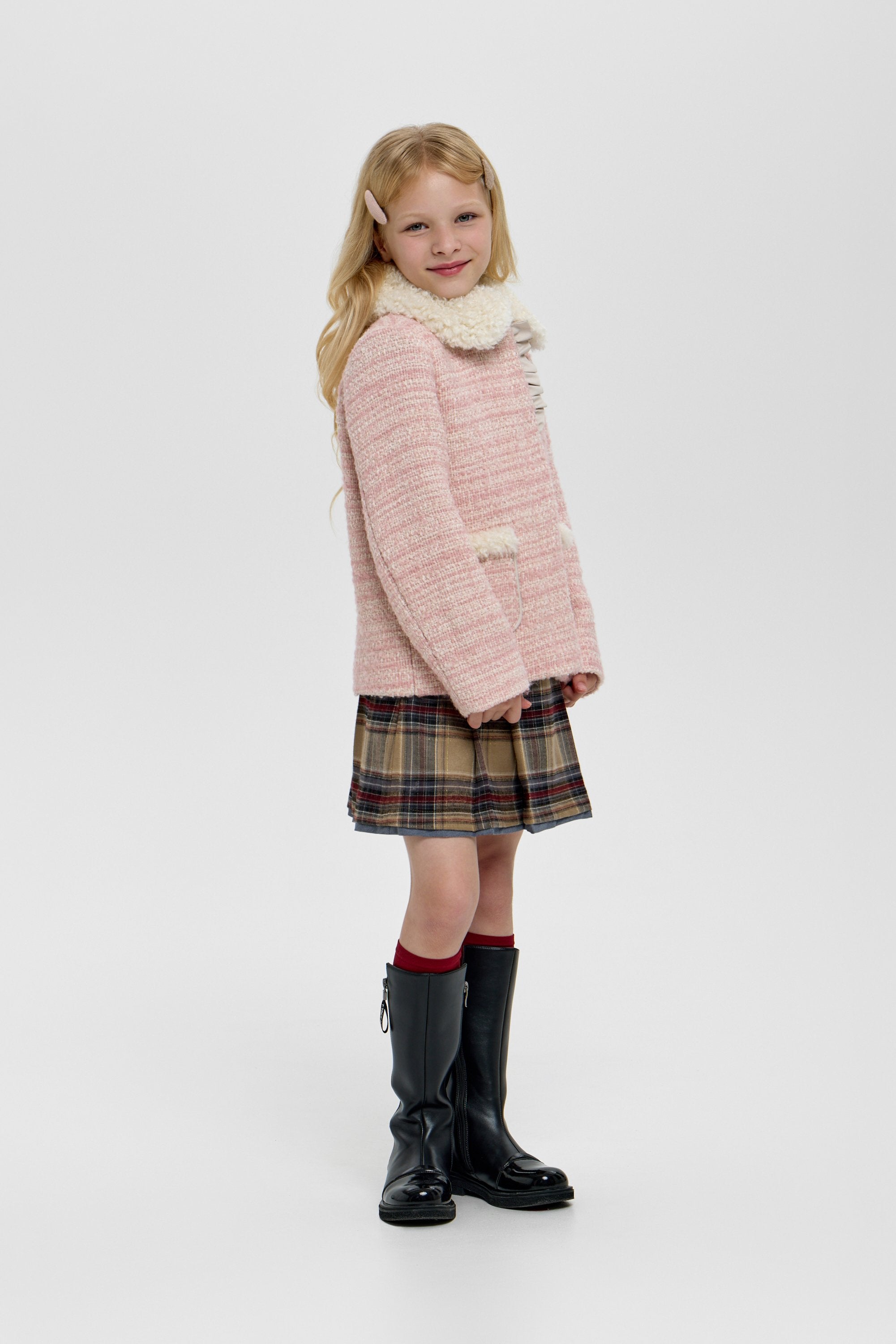 Pink Textured Jacket