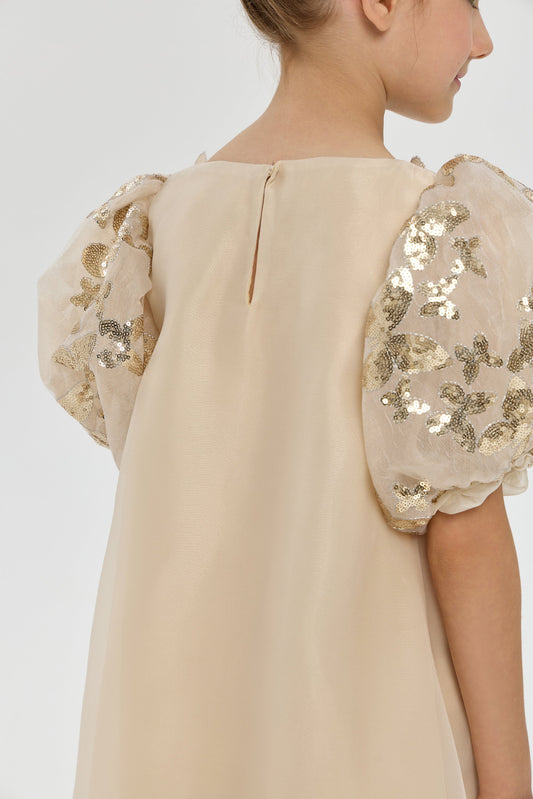 3D Butterflies Sequins Decorated Dress