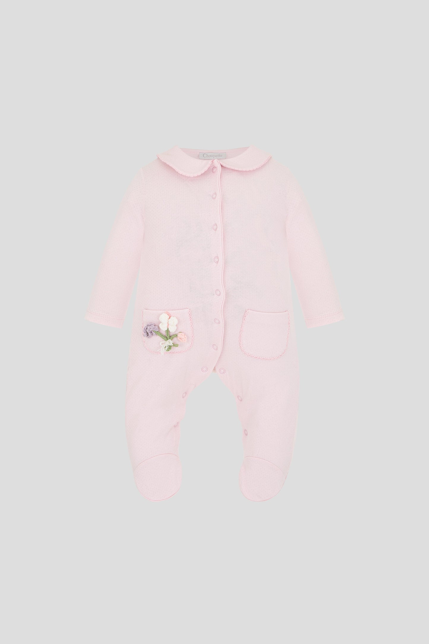 Embroidered set, pink