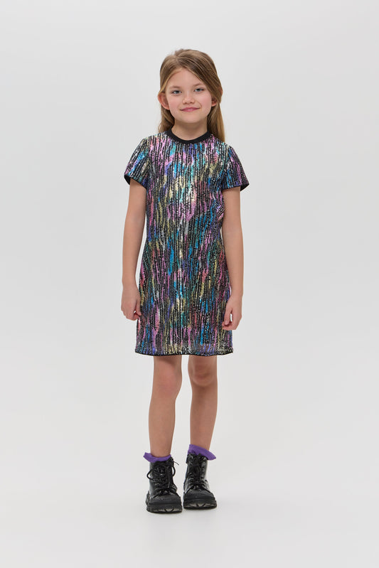Sequins Cocktail Dress, multicolour