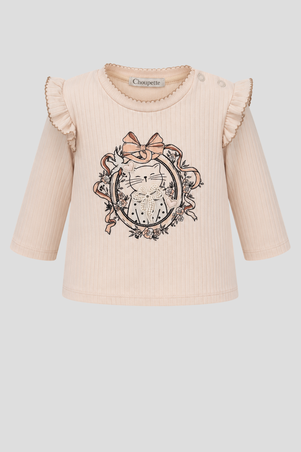 Blouse with Winglet sleeves for baby girl