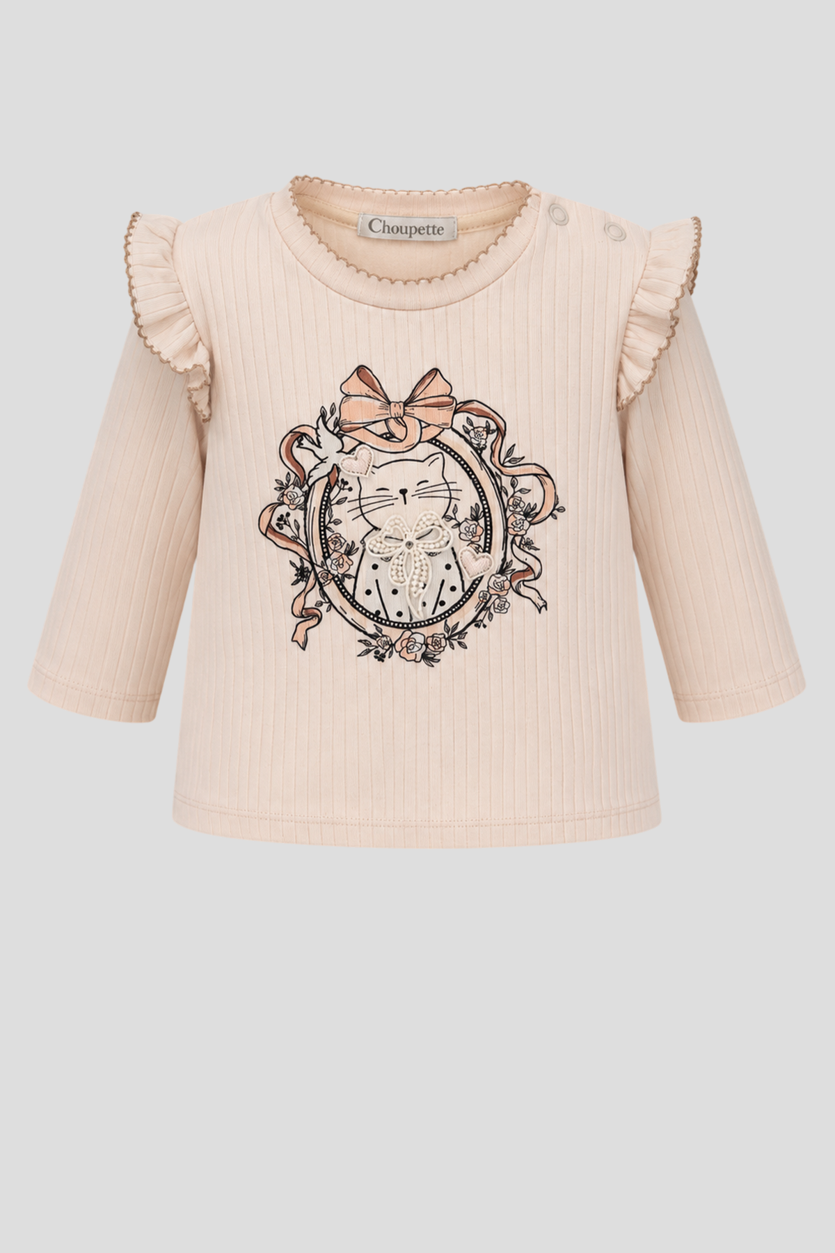 Blouse with Winglet sleeves for baby girl