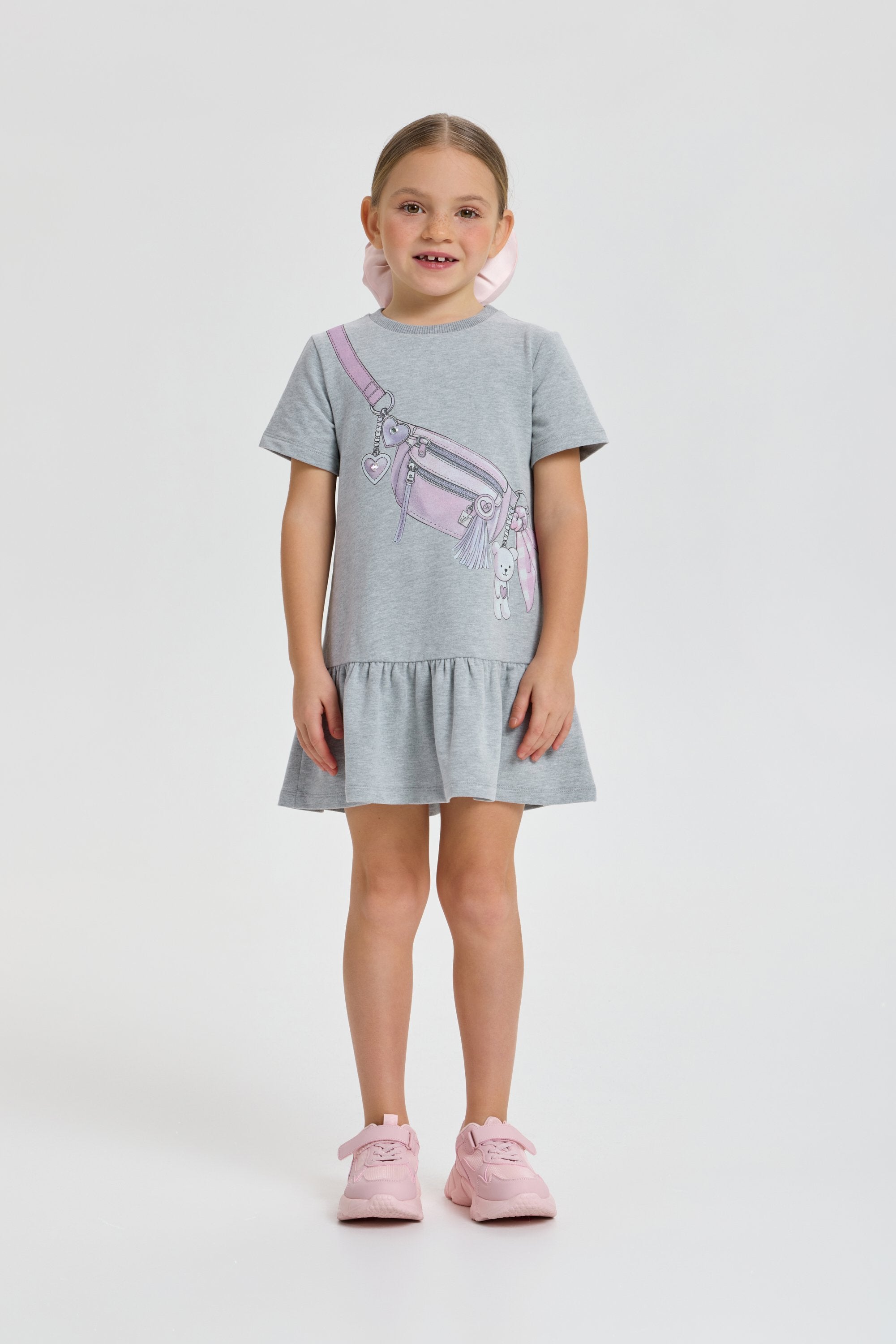 Stylish Dress with Purse Print