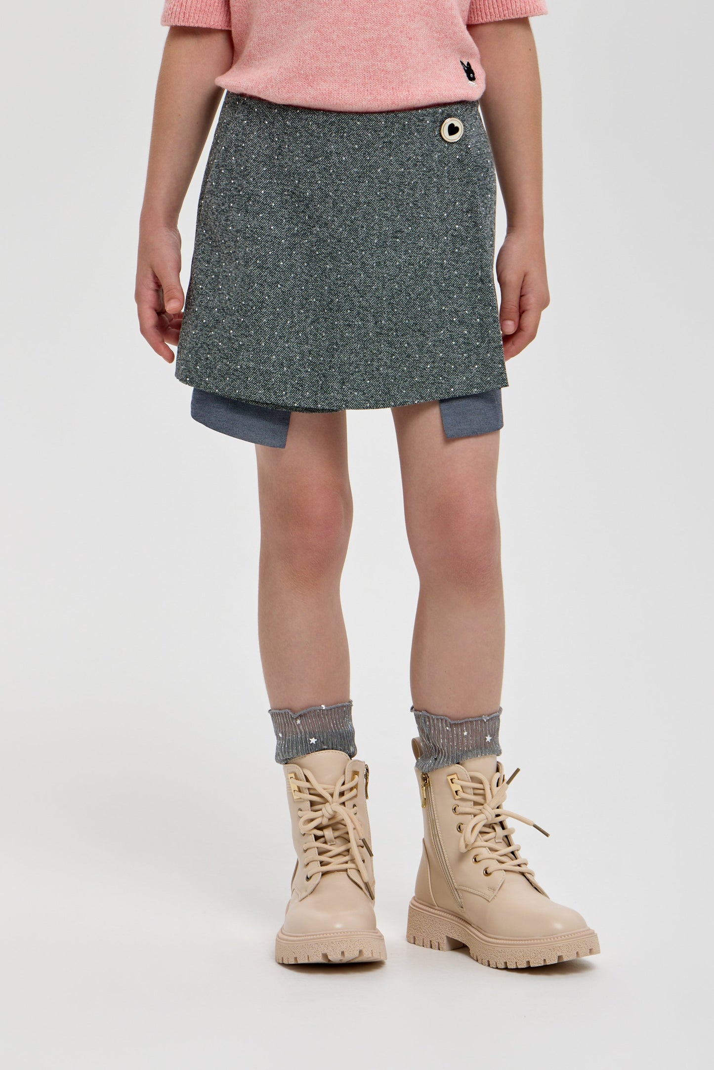 Sequins Decorated Shorts-Skirt