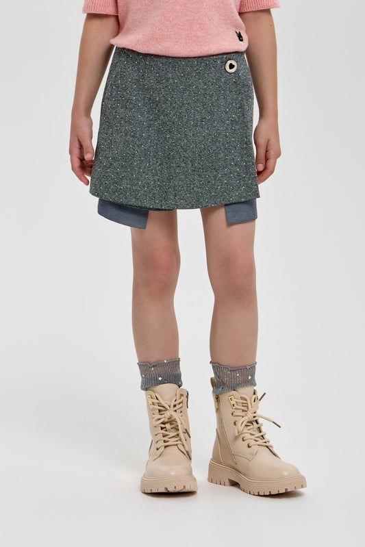 Sequins Decorated Shorts-Skirt