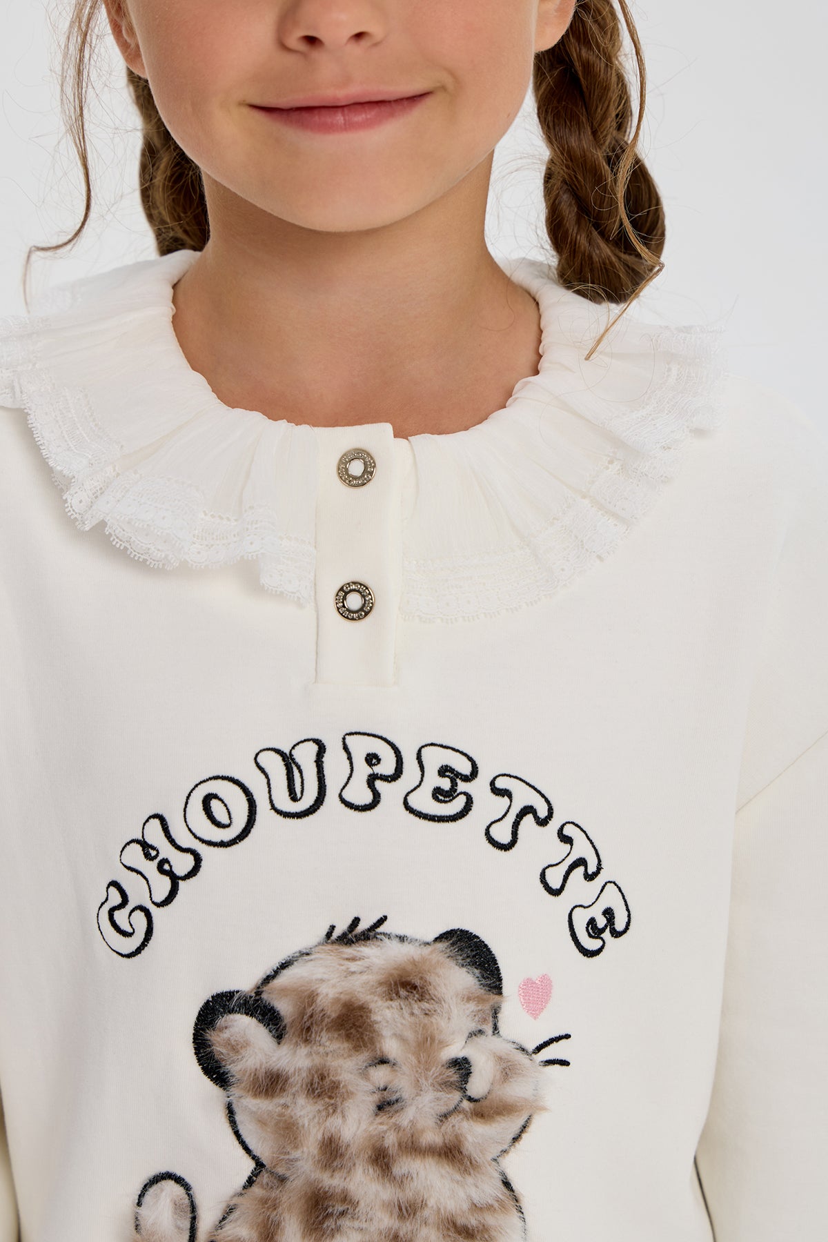 Leopard Applique Sweatshirt for girl