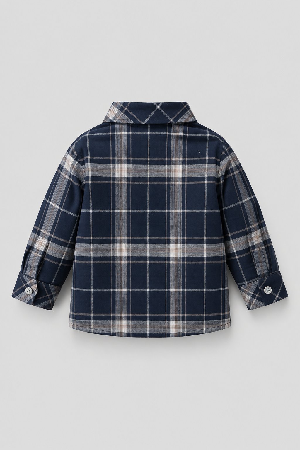 Check Knitted Teddy Shirt for baby boy