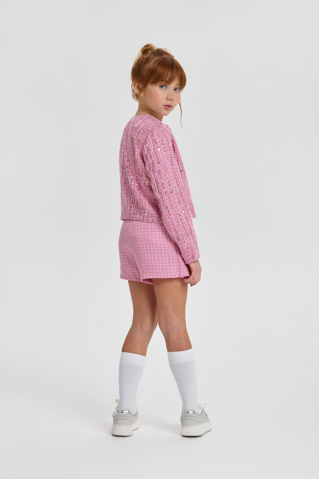 Charming Decorated Tweed Set (Jacket and Skort)