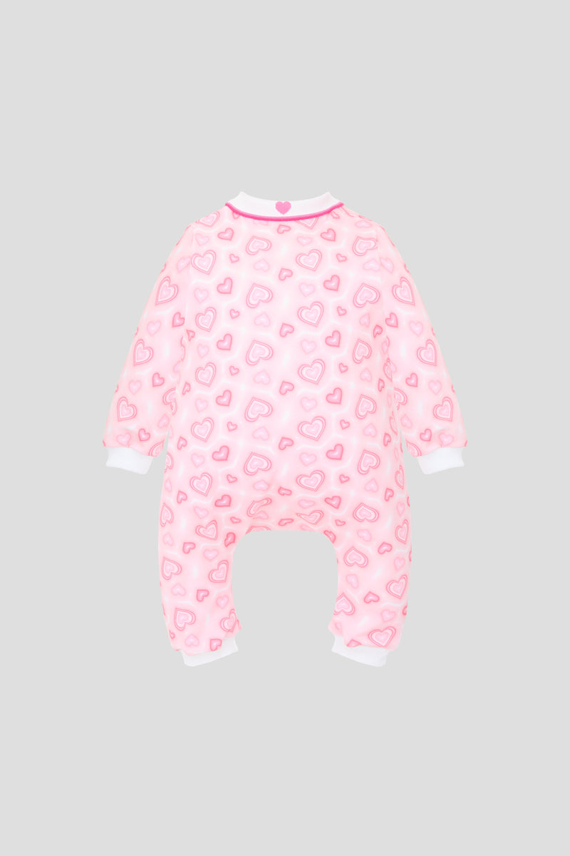 Heart AOP Overall, pink