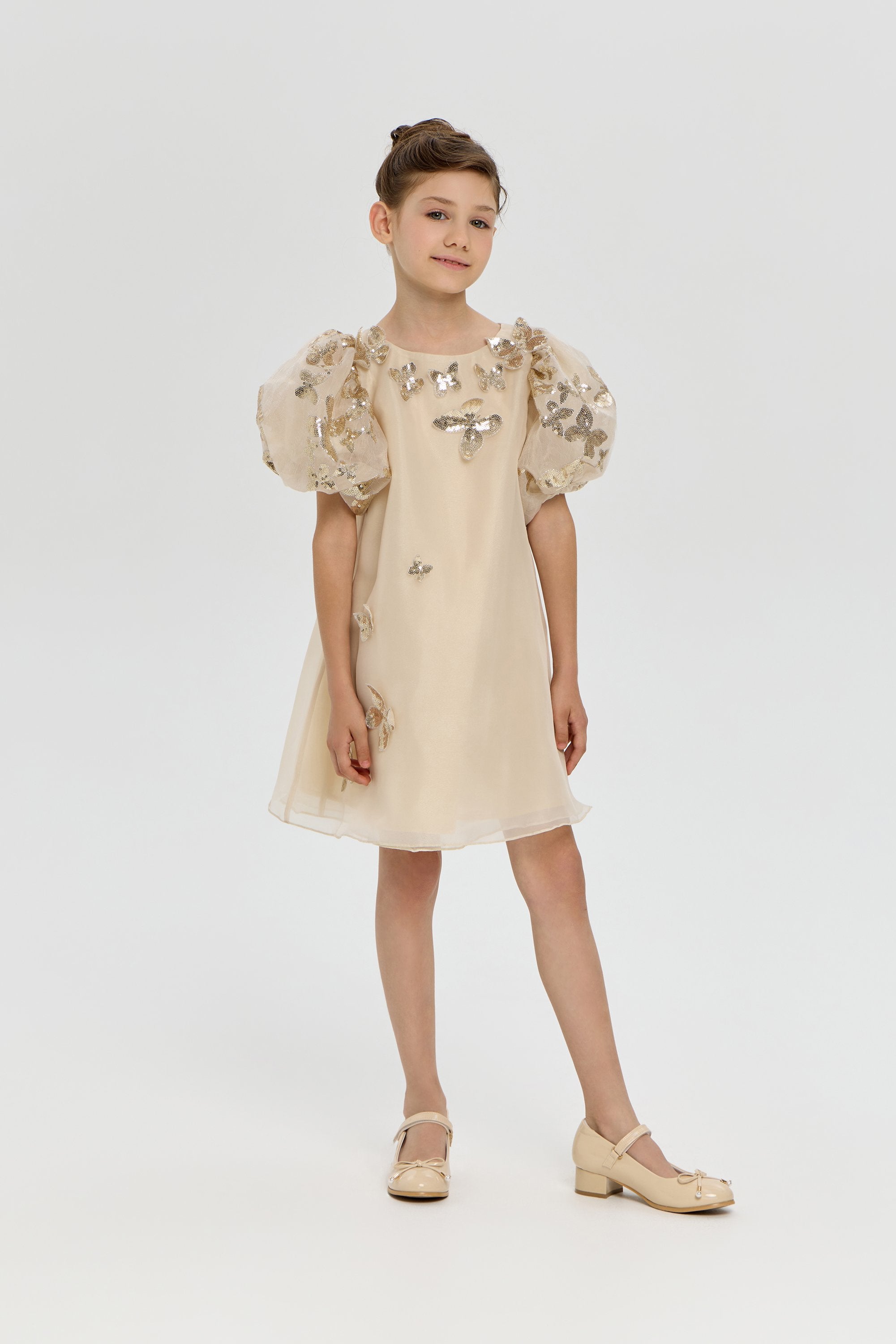 3D Butterflies Sequins Decorated Dress