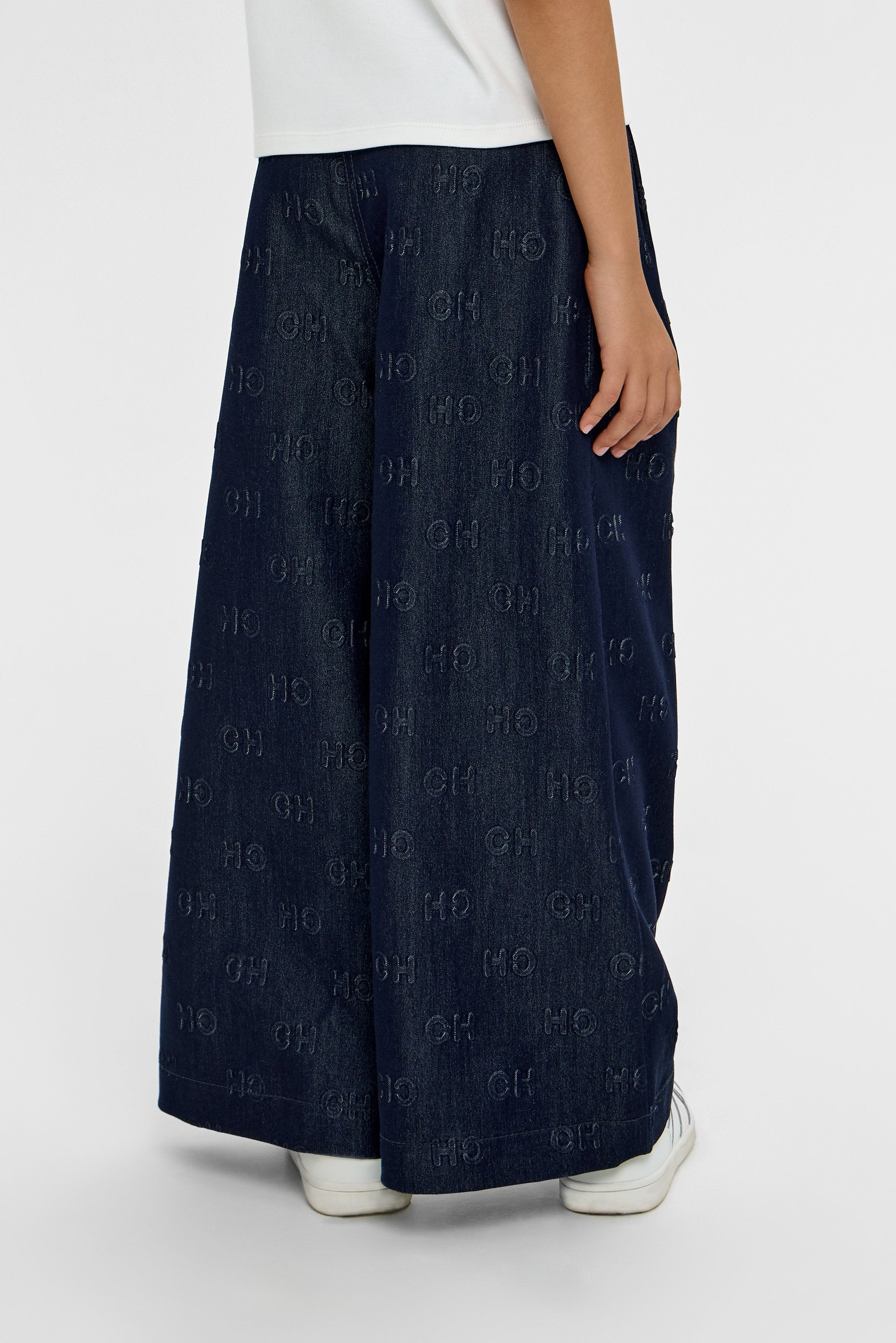 CH Branded Navy Denim Trousers