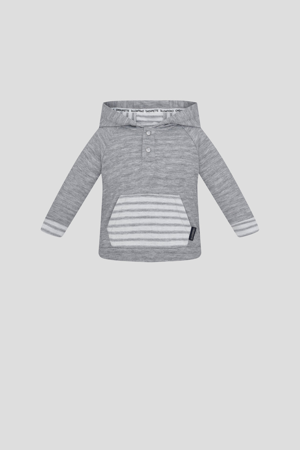 Hooded LS Tee, grey