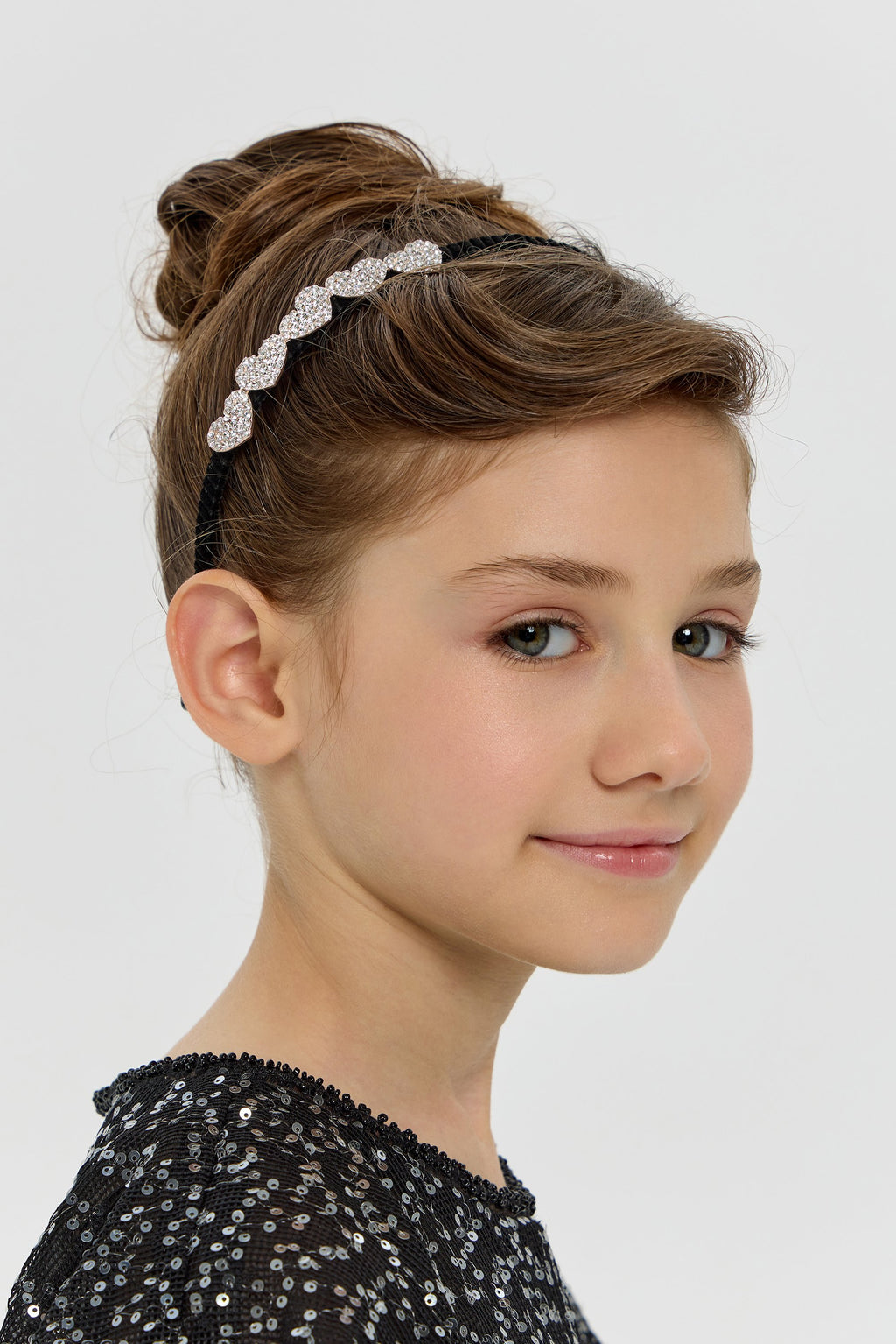 Rhinestones Decorated Hearts Headband