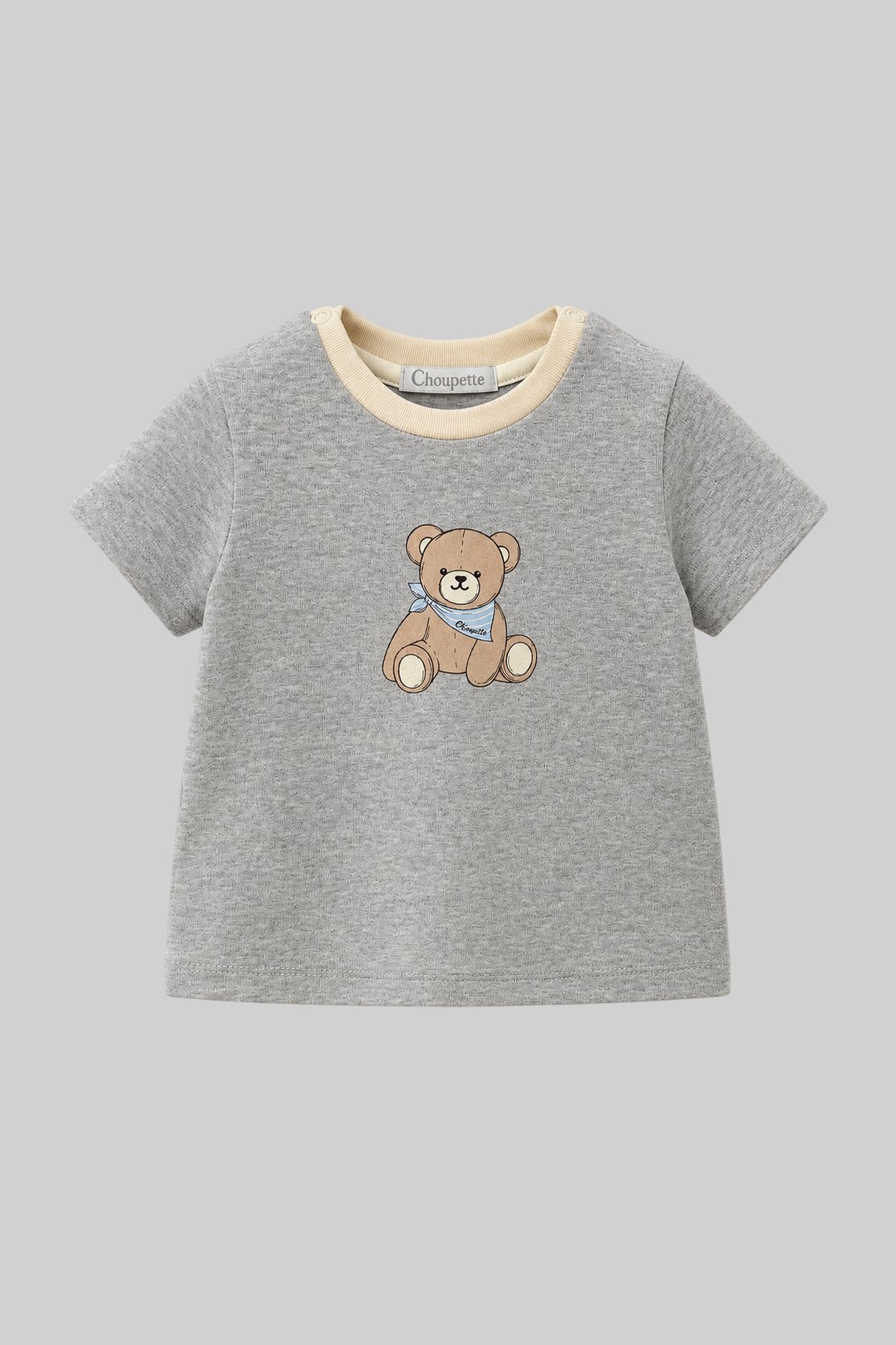 Teddy Printed Cotton T-shirt for baby boy
