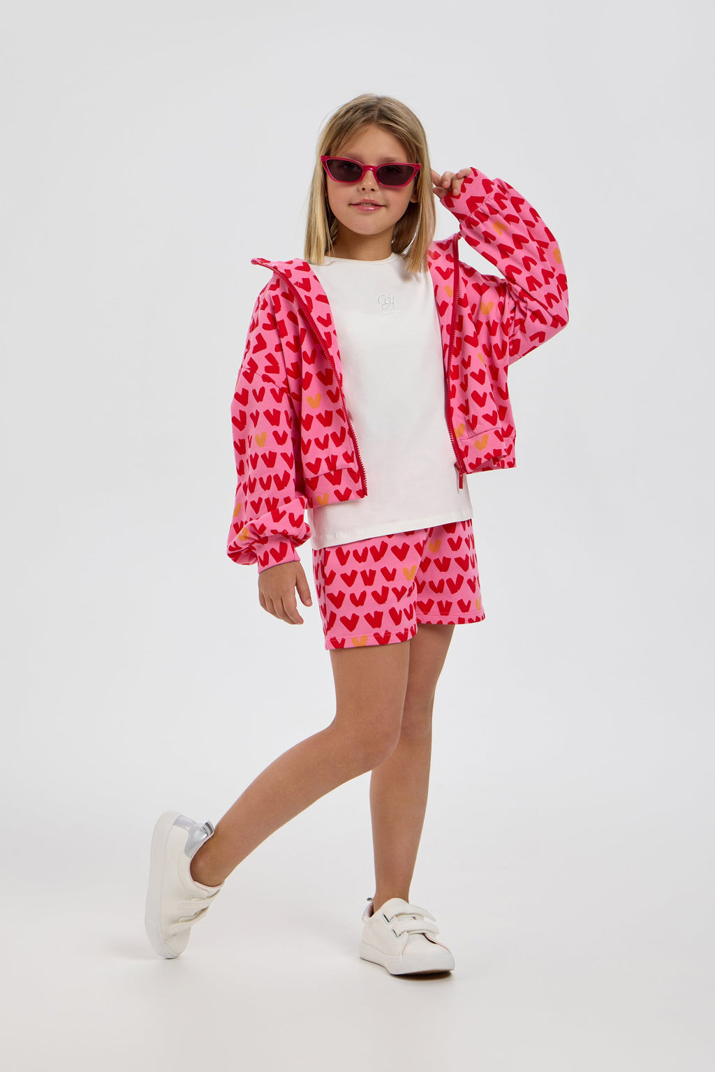 Heart Set (Hoodie jacket with shorts)