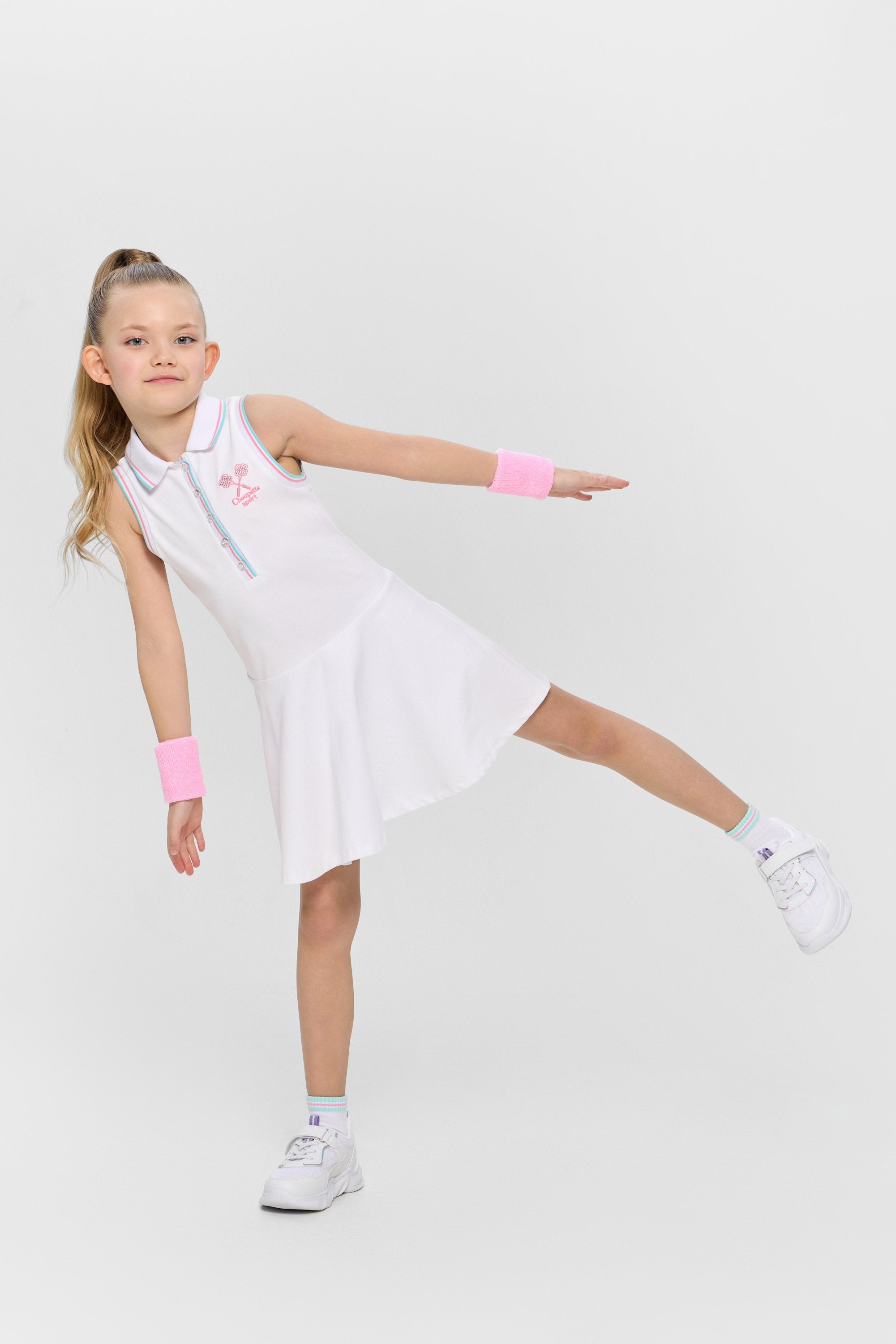 White Sports Polo Dress