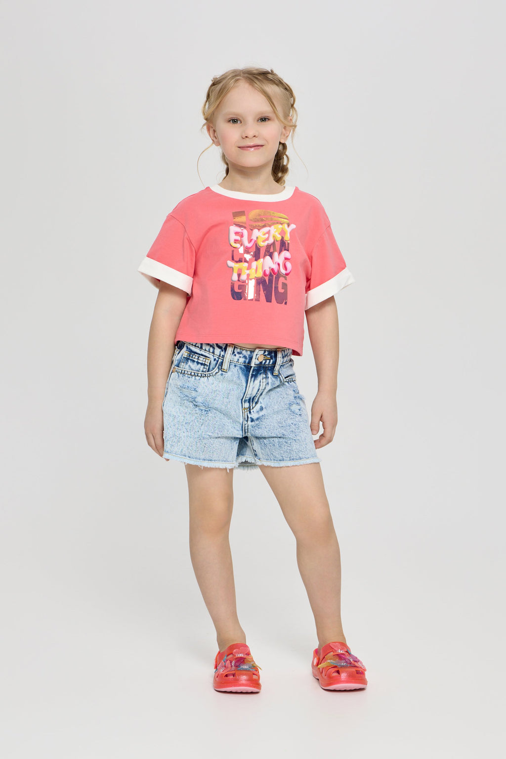 Cropped Printed T-Shirt