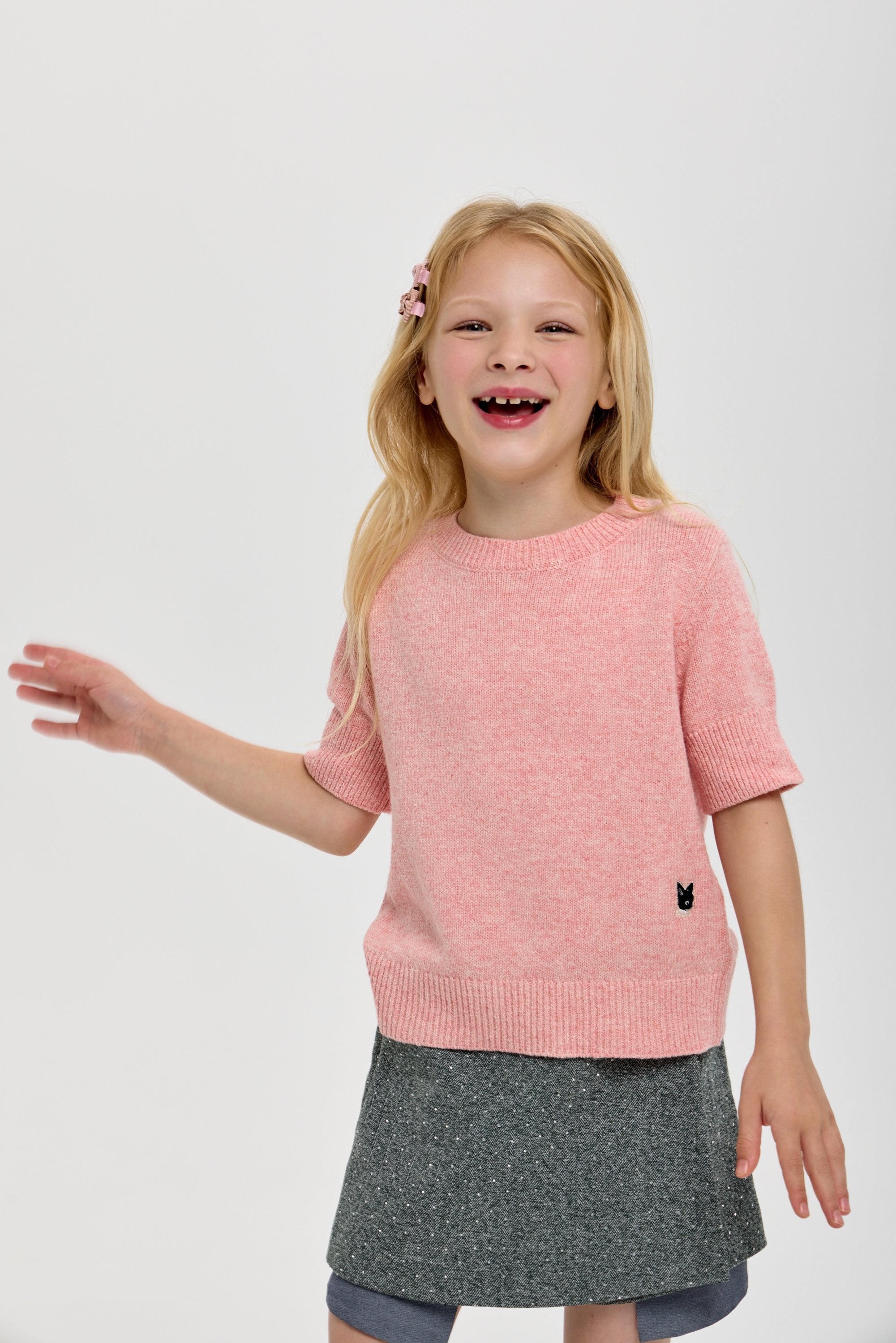 Knitted Sweatshirt, peach