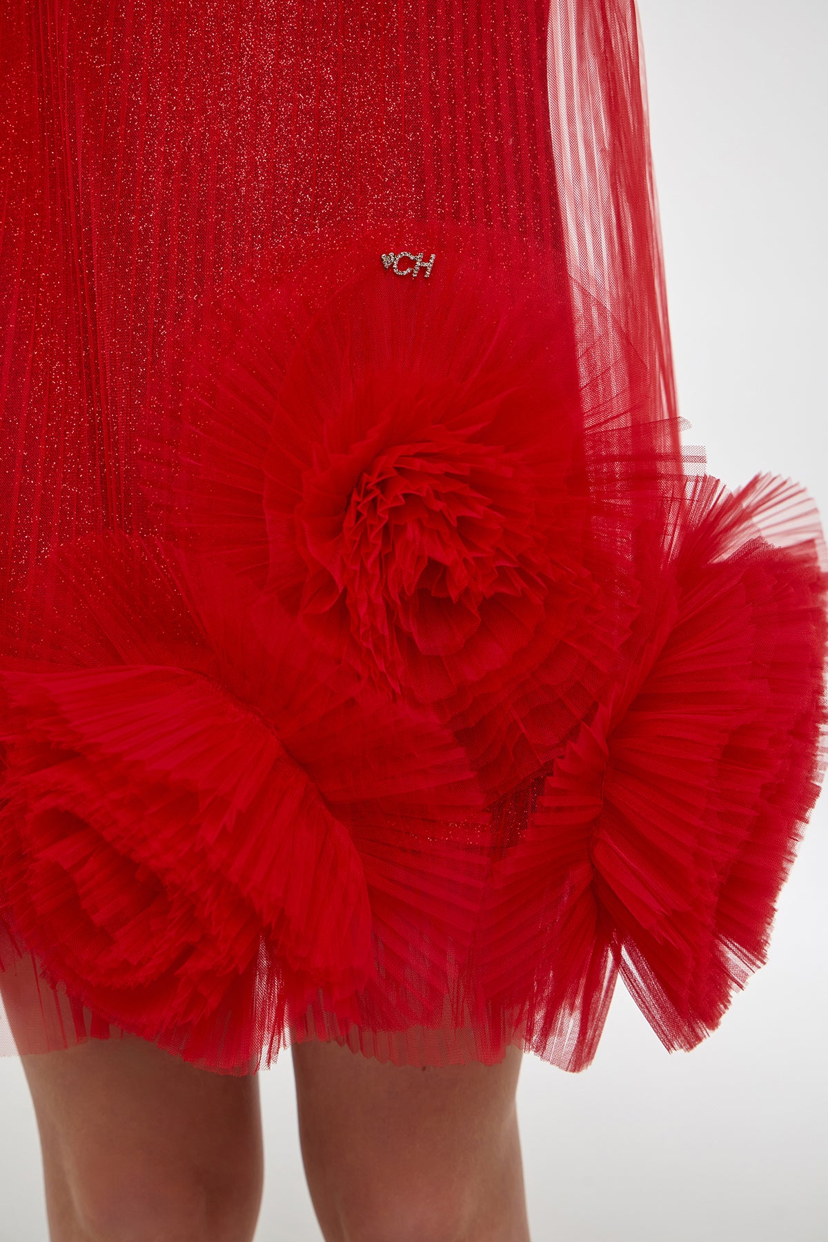 Dress with 3D flowers