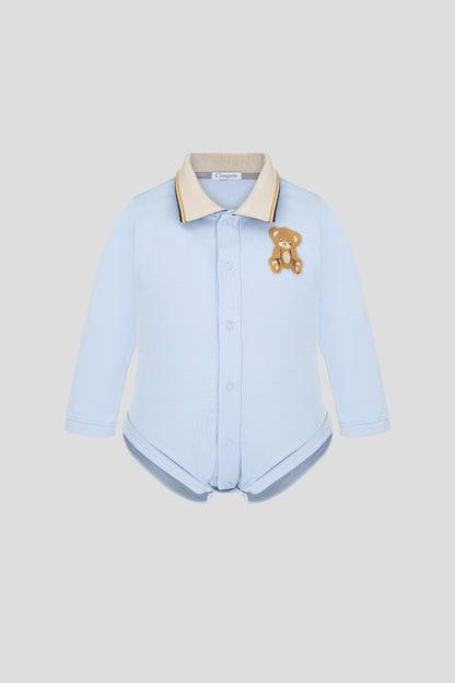 Elegant Bodysuit Shirt with teddy applique