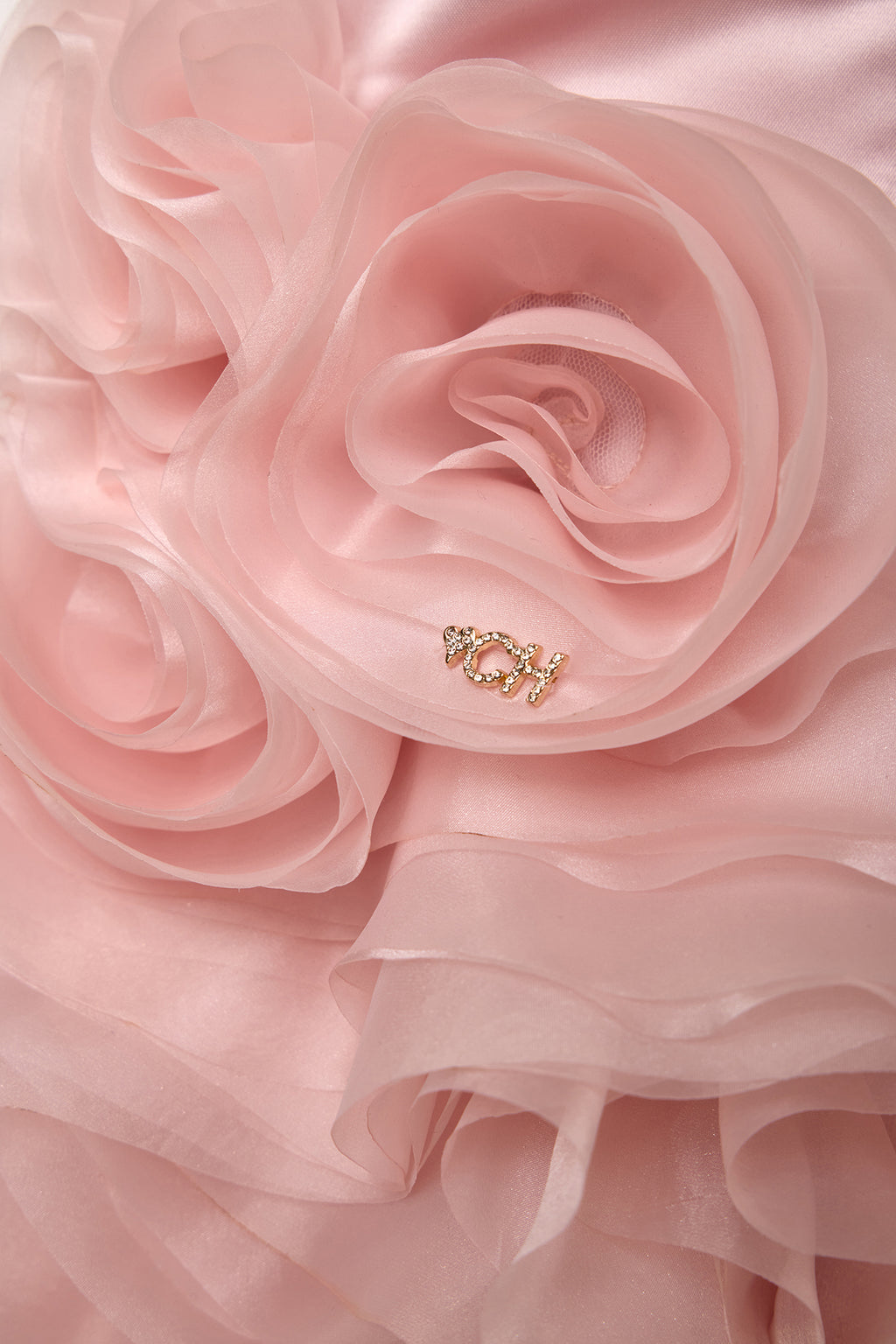 Elegant 3D Roses Decorated Dress