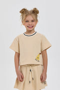 Pear Decorated Knitted Summer Set (T-shirt and Skort)
