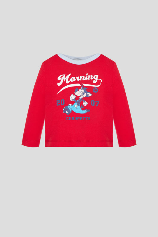 Printed Red Long sleeve