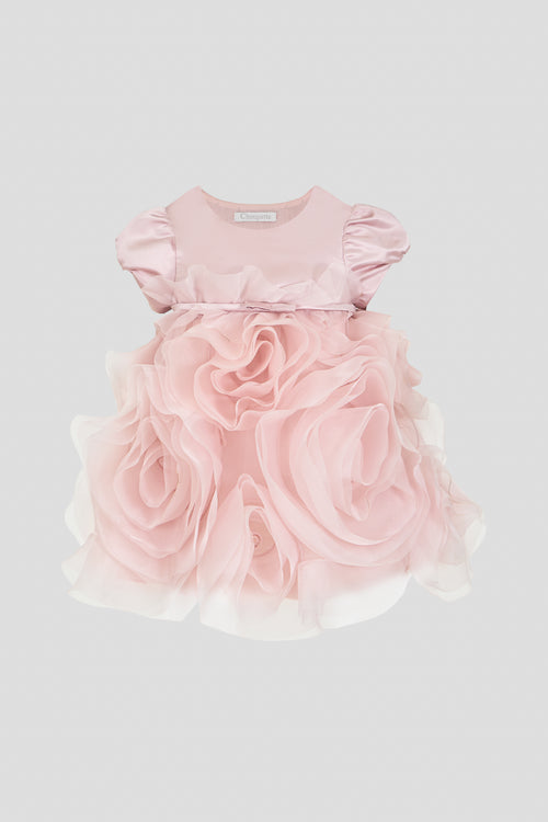 3D Flower Rose Dress for baby girl