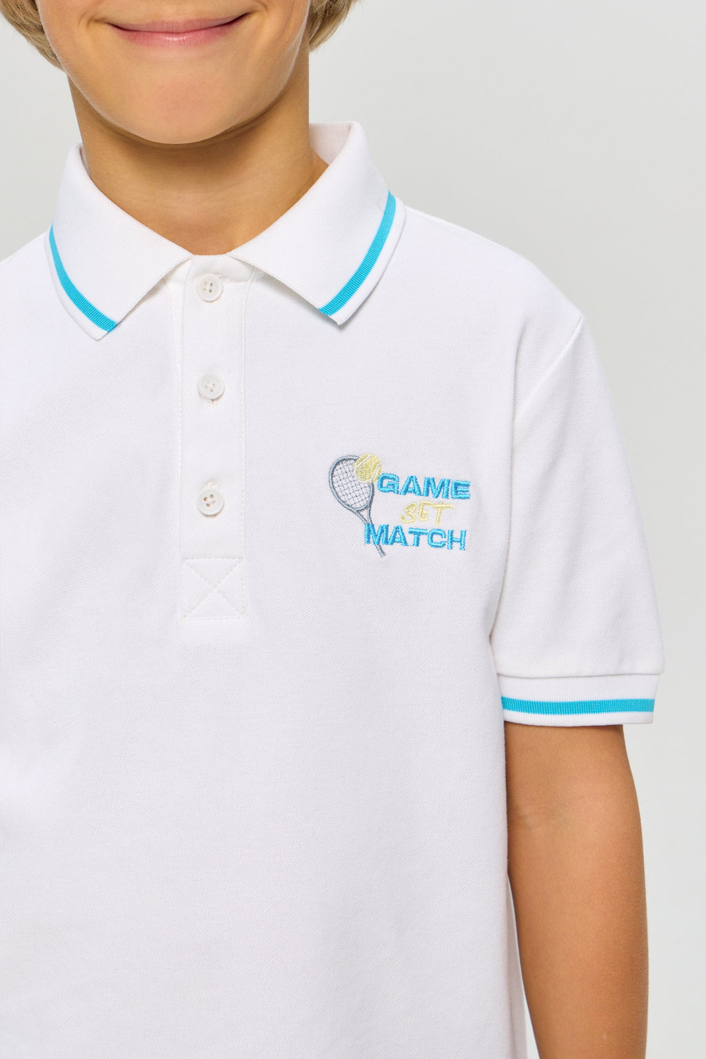 Sports Polo T-shirt, ecru