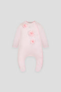 Overall with 3D flowers for baby girl