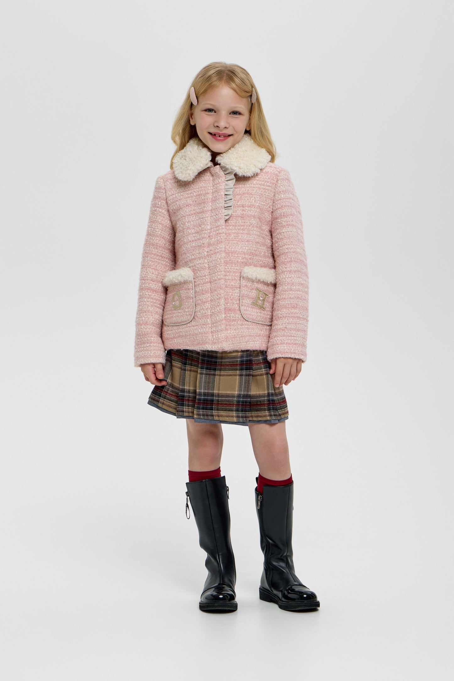 Pink Textured Jacket