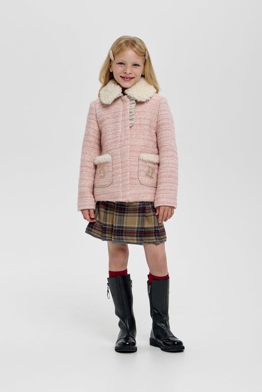 Pink Textured Jacket
