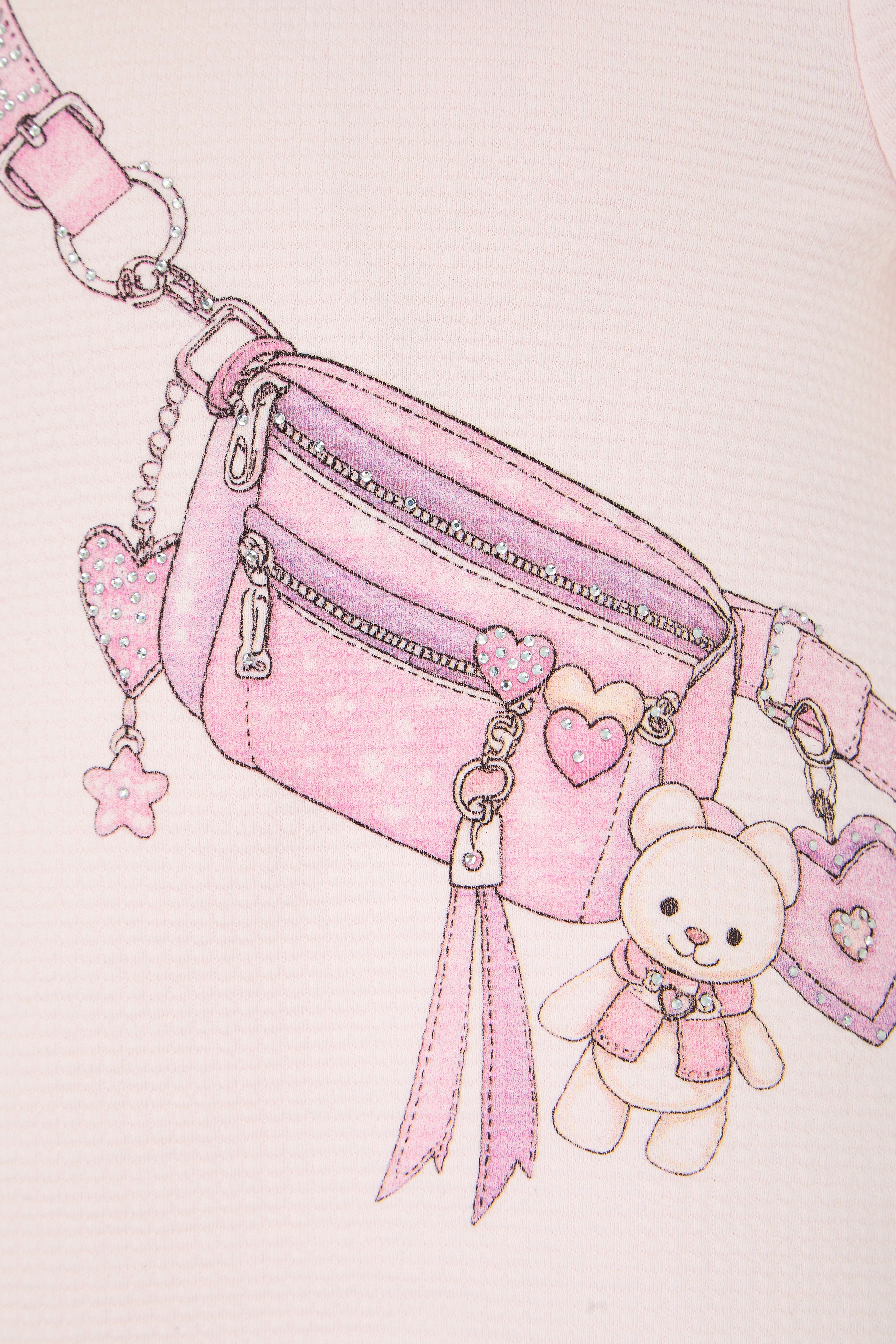 Charming Dress with Purse Print