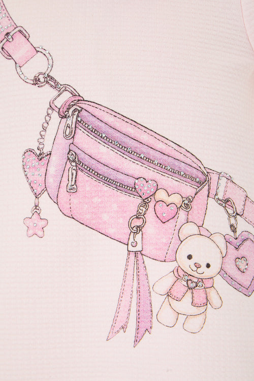 Charming Dress with Purse Print