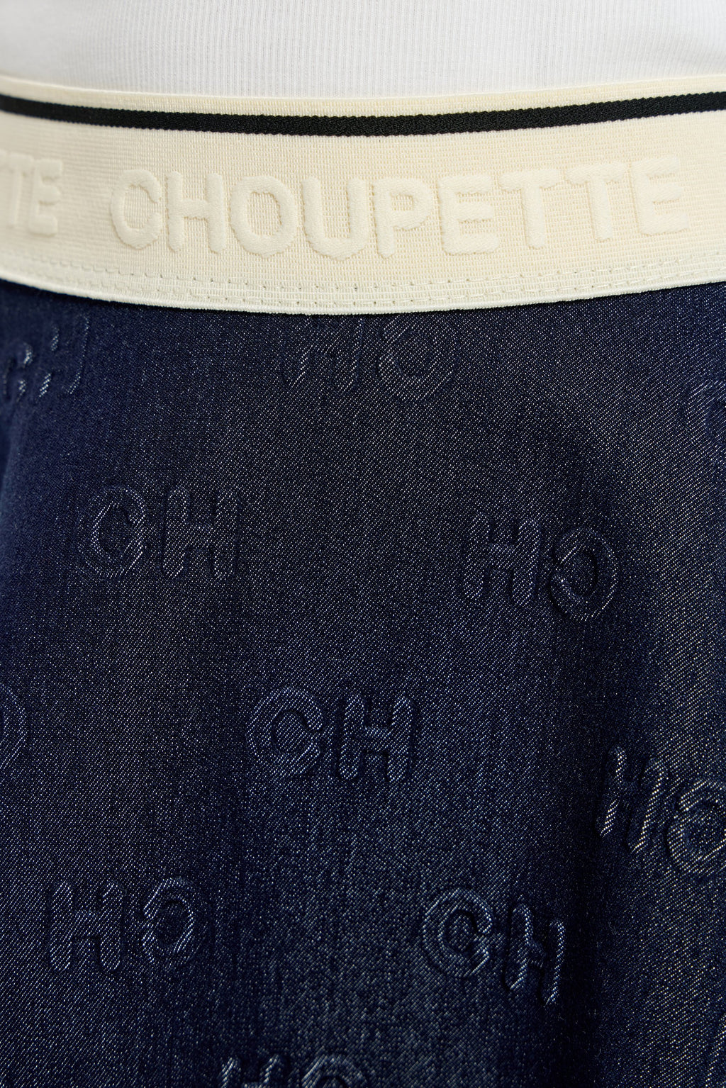 Elastic Band CH Branded Denim Skirt