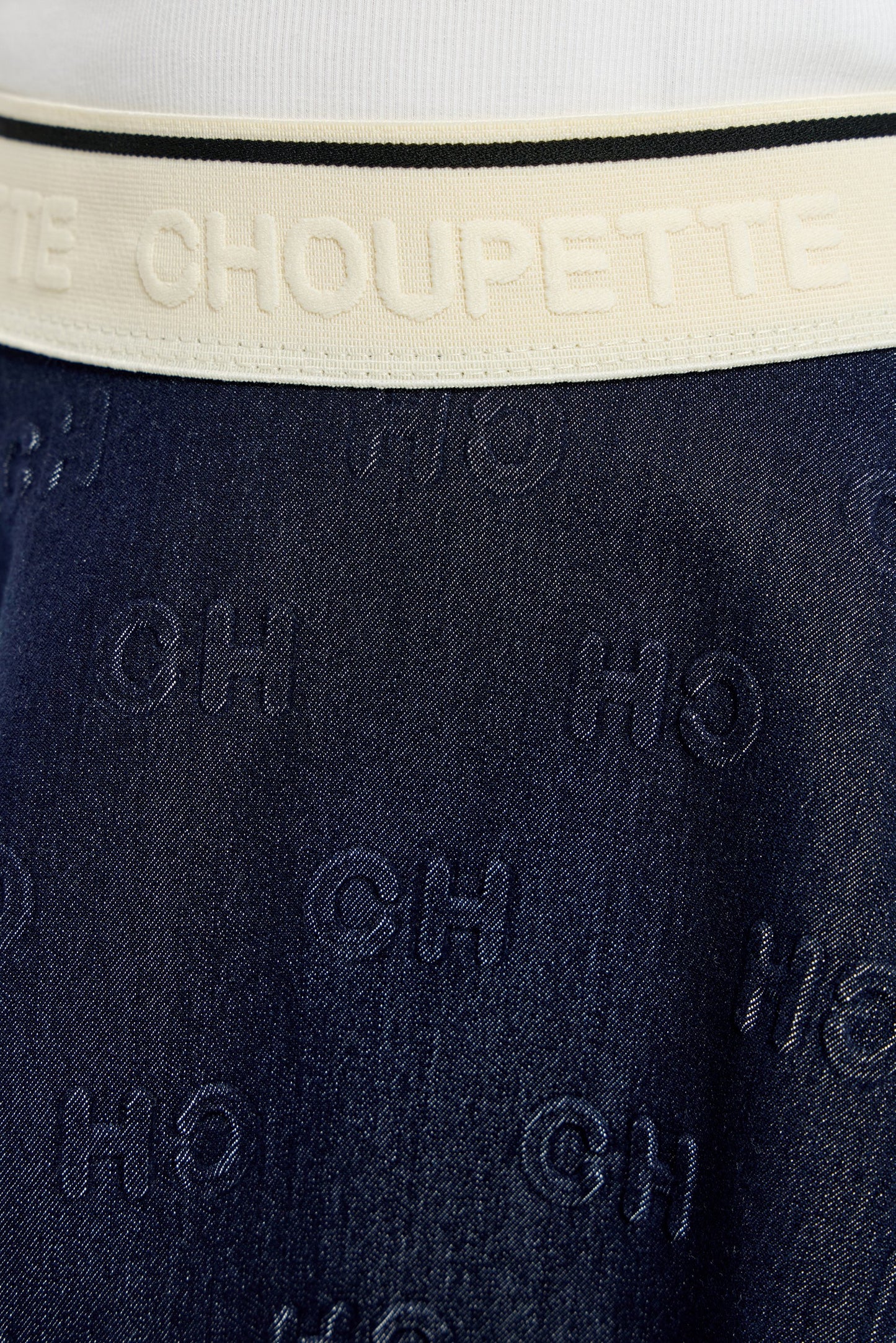 Elastic Band CH Branded Denim Skirt