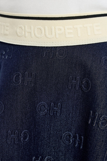 Elastic Band CH Branded Denim Skirt