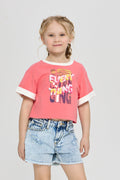 Cropped Printed T-Shirt