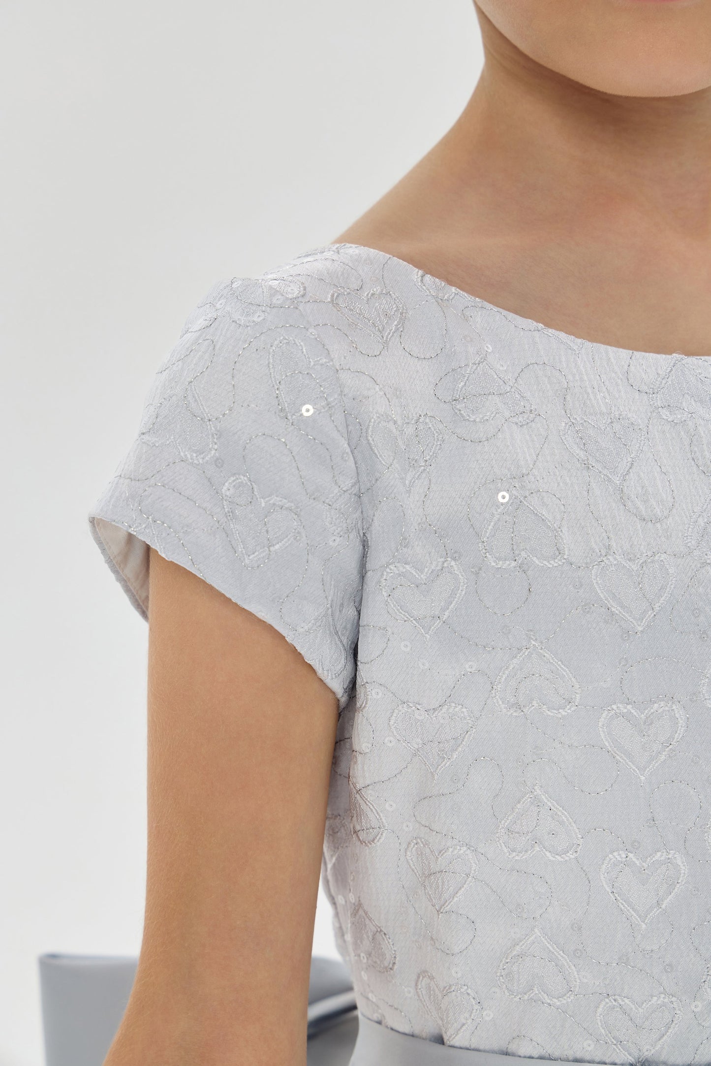 Jacquard Sequins Decorated Dress